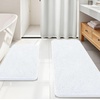 image:imageOLANLY Bathroom Rugs Sets 2 Piece Soft Absorbent Chenille Bath Mats and UShaped Contour Toilet Mat Area Rug Set Machine Washable Bath Carpet Home Decor Accessories 30x2024x20 GreyWhite
