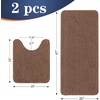 image:imageOLANLY Bathroom Rugs Sets 2 Piece Soft Absorbent Chenille Bath Mats and UShaped Contour Toilet Mat Area Rug Set Machine Washable Bath Carpet Home Decor Accessories 30x2024x20 GreyMocha