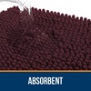 image:imageOLANLY Bathroom Rugs Sets 2 Piece Soft Absorbent Chenille Bath Mats and UShaped Contour Toilet Mat Area Rug Set Machine Washable Bath Carpet Home Decor Accessories 30x2024x20 GreyBlack Cherry