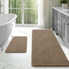 image:imageOLANLY Bathroom Rugs Sets 2 Piece Soft Absorbent Chenille Bath Mats and UShaped Contour Toilet Mat Area Rug Set Machine Washable Bath Carpet Home Decor Accessories 30x2024x20 GreyTan