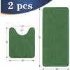 image:imageOLANLY Bathroom Rugs Sets 2 Piece Soft Absorbent Chenille Bath Mats and UShaped Contour Toilet Mat Area Rug Set Machine Washable Bath Carpet Home Decor Accessories 30x2024x20 GreyOlive Green