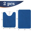 image:imageOLANLY Bathroom Rugs Sets 2 Piece Soft Absorbent Chenille Bath Mats and UShaped Contour Toilet Mat Area Rug Set Machine Washable Bath Carpet Home Decor Accessories 30x2024x20 GreyDeep Navy Blue