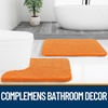 image:imageOLANLY Bathroom Rugs Sets 2 Piece Soft Absorbent Chenille Bath Mats and UShaped Contour Toilet Mat Area Rug Set Machine Washable Bath Carpet Home Decor Accessories 30x2024x20 GreyOrange