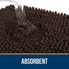 image:imageOLANLY Bathroom Rugs Sets 2 Piece Soft Absorbent Chenille Bath Mats and UShaped Contour Toilet Mat Area Rug Set Machine Washable Bath Carpet Home Decor Accessories 30x2024x20 GreyBrown