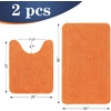 image:imageOLANLY Bathroom Rugs Sets 2 Piece Soft Absorbent Chenille Bath Mats and UShaped Contour Toilet Mat Area Rug Set Machine Washable Bath Carpet Home Decor Accessories 30x2024x20 GreyOrange