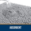 image:imageOLANLY Bathroom Rugs Sets 2 Piece Soft Absorbent Chenille Bath Mats and UShaped Contour Toilet Mat Area Rug Set Machine Washable Bath Carpet Home Decor Accessories 30x2024x20 GreyLight Grey