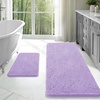 image:imageOLANLY Bathroom Rugs Sets 2 Piece Soft Absorbent Chenille Bath Mats and UShaped Contour Toilet Mat Area Rug Set Machine Washable Bath Carpet Home Decor Accessories 30x2024x20 GreyLavender