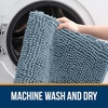 image:imageOLANLY Bathroom Rugs Sets 2 Piece Soft Absorbent Chenille Bath Mats and UShaped Contour Toilet Mat Area Rug Set Machine Washable Bath Carpet Home Decor Accessories 30x2024x20 GreyAiry Blue
