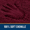 image:imageOLANLY Bathroom Rugs Sets 2 Piece Soft Absorbent Chenille Bath Mats and UShaped Contour Toilet Mat Area Rug Set Machine Washable Bath Carpet Home Decor Accessories 30x2024x20 GreyBurgundy