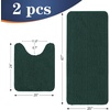 image:imageOLANLY Bathroom Rugs Sets 2 Piece Soft Absorbent Chenille Bath Mats and UShaped Contour Toilet Mat Area Rug Set Machine Washable Bath Carpet Home Decor Accessories 30x2024x20 GreyBlackish Green