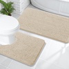 image:imageOLANLY Bathroom Rugs Sets 2 Piece Soft Absorbent Chenille Bath Mats and UShaped Contour Toilet Mat Area Rug Set Machine Washable Bath Carpet Home Decor Accessories 30x2024x20 GreySand