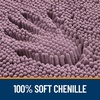 image:imageOLANLY Bathroom Rugs Sets 2 Piece Soft Absorbent Chenille Bath Mats and UShaped Contour Toilet Mat Area Rug Set Machine Washable Bath Carpet Home Decor Accessories 30x2024x20 GreyDeep Plum
