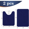 image:imageOLANLY Bathroom Rugs Sets 2 Piece Soft Absorbent Chenille Bath Mats and UShaped Contour Toilet Mat Area Rug Set Machine Washable Bath Carpet Home Decor Accessories 30x2024x20 GreyNavy