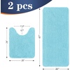 image:imageOLANLY Bathroom Rugs Sets 2 Piece Soft Absorbent Chenille Bath Mats and UShaped Contour Toilet Mat Area Rug Set Machine Washable Bath Carpet Home Decor Accessories 30x2024x20 GreySky Blue