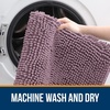 image:imageOLANLY Bathroom Rugs Sets 2 Piece Soft Absorbent Chenille Bath Mats and UShaped Contour Toilet Mat Area Rug Set Machine Washable Bath Carpet Home Decor Accessories 30x2024x20 GreyDeep Plum