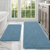 image:imageOLANLY Bathroom Rugs Sets 2 Piece Soft Absorbent Chenille Bath Mats and UShaped Contour Toilet Mat Area Rug Set Machine Washable Bath Carpet Home Decor Accessories 30x2024x20 GreyAiry Blue
