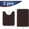 image:imageOLANLY Bathroom Rugs Sets 2 Piece Soft Absorbent Chenille Bath Mats and UShaped Contour Toilet Mat Area Rug Set Machine Washable Bath Carpet Home Decor Accessories 30x2024x20 GreyBrown