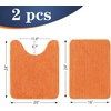 image:imageOLANLY Bathroom Rugs Sets 2 Piece Soft Absorbent Chenille Bath Mats and UShaped Contour Toilet Mat Area Rug Set Machine Washable Bath Carpet Home Decor Accessories 30x2024x20 GreyOrange