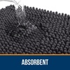 image:imageOLANLY Bathroom Rugs Sets 2 Piece Soft Absorbent Chenille Bath Mats and UShaped Contour Toilet Mat Area Rug Set Machine Washable Bath Carpet Home Decor Accessories 30x2024x20 GreyDark Grey