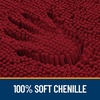 image:imageOLANLY Bathroom Rugs Sets 3 Piece Soft Absorbent Chenille Bath Mats and UShaped Contour Toilet Rug Quick Dry Home Decor Accessories Bath Mat Set for Bathroom 30x2024x1624x20 GreyRed
