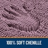 image:imageOLANLY Bathroom Rugs Sets 3 Piece Soft Absorbent Chenille Bath Mats and UShaped Contour Toilet Rug Quick Dry Home Decor Accessories Bath Mat Set for Bathroom 30x2024x1624x20 GreyDeep Plum