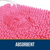 image:imageOLANLY Bathroom Rugs Sets 3 Piece Soft Absorbent Chenille Bath Mats and UShaped Contour Toilet Rug Quick Dry Home Decor Accessories Bath Mat Set for Bathroom 30x2024x1624x20 GreyHot Pink