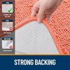 image:imageOLANLY Bathroom Rugs Sets 3 Piece Soft Absorbent Chenille Bath Mats and UShaped Contour Toilet Rug Quick Dry Home Decor Accessories Bath Mat Set for Bathroom 30x2024x1624x20 GreyCoral