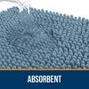 image:imageOLANLY Bathroom Rugs Sets 3 Piece Soft Absorbent Chenille Bath Mats and UShaped Contour Toilet Rug Quick Dry Home Decor Accessories Bath Mat Set for Bathroom 30x2024x1624x20 GreyAiry Blue