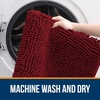 image:imageOLANLY Bathroom Rugs Sets 3 Piece Soft Absorbent Chenille Bath Mats and UShaped Contour Toilet Rug Quick Dry Home Decor Accessories Bath Mat Set for Bathroom 30x2024x1624x20 GreyRed