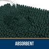 image:imageOLANLY Bathroom Rugs Sets 3 Piece Soft Absorbent Chenille Bath Mats and UShaped Contour Toilet Rug Quick Dry Home Decor Accessories Bath Mat Set for Bathroom 30x2024x1624x20 GreyBlackish Green