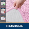 image:imageOLANLY Bathroom Rugs Sets 3 Piece Soft Absorbent Chenille Bath Mats and UShaped Contour Toilet Rug Quick Dry Home Decor Accessories Bath Mat Set for Bathroom 30x2024x1624x20 GreyPink