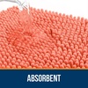image:imageOLANLY Bathroom Rugs Sets 3 Piece Soft Absorbent Chenille Bath Mats and UShaped Contour Toilet Rug Quick Dry Home Decor Accessories Bath Mat Set for Bathroom 30x2024x1624x20 GreyCoral
