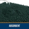 image:imageOLANLY Bathroom Rugs Sets 3 Piece Soft Absorbent Chenille Bath Mats and UShaped Contour Toilet Rug Quick Dry Home Decor Accessories Bath Mat Set for Bathroom 30x2024x1624x20 GreyBlackish Green