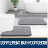 image:imageOLANLY Bathroom Rugs Sets 3 Piece Soft Absorbent Chenille Bath Mats and UShaped Contour Toilet Rug Quick Dry Home Decor Accessories Bath Mat Set for Bathroom 30x2024x1624x20 GreyGrey