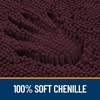 image:imageOLANLY Bathroom Rugs Sets 3 Piece Soft Absorbent Chenille Bath Mats and UShaped Contour Toilet Rug Quick Dry Home Decor Accessories Bath Mat Set for Bathroom 30x2024x1624x20 GreyBlack Cherry