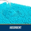 image:imageOLANLY Bathroom Rugs Sets 3 Piece Soft Absorbent Chenille Bath Mats and UShaped Contour Toilet Rug Quick Dry Home Decor Accessories Bath Mat Set for Bathroom 30x2024x1624x20 GreyAqua Sky
