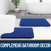 image:imageOLANLY Bathroom Rugs Sets 3 Piece Soft Absorbent Chenille Bath Mats and UShaped Contour Toilet Rug Quick Dry Home Decor Accessories Bath Mat Set for Bathroom 30x2024x1624x20 GreyRoyal Blue