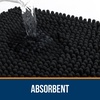 image:imageOLANLY Bathroom Rugs Sets 3 Piece Soft Absorbent Chenille Bath Mats and UShaped Contour Toilet Rug Quick Dry Home Decor Accessories Bath Mat Set for Bathroom 30x2024x1624x20 GreyBlack