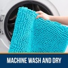 image:imageOLANLY Bathroom Rugs Sets 3 Piece Soft Absorbent Chenille Bath Mats and UShaped Contour Toilet Rug Quick Dry Home Decor Accessories Bath Mat Set for Bathroom 30x2024x1624x20 GreyAqua Sky