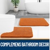 image:imageOLANLY Bathroom Rugs Sets 3 Piece Soft Absorbent Chenille Bath Mats and UShaped Contour Toilet Rug Quick Dry Home Decor Accessories Bath Mat Set for Bathroom 30x2024x1624x20 GreyClay
