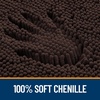 image:imageOLANLY Bathroom Rugs Sets 3 Piece Soft Absorbent Chenille Bath Mats and UShaped Contour Toilet Rug Quick Dry Home Decor Accessories Bath Mat Set for Bathroom 30x2024x1624x20 GreyBrown