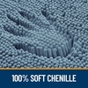 image:imageOLANLY Bathroom Rugs Sets 3 Piece Soft Absorbent Chenille Bath Mats and UShaped Contour Toilet Rug Quick Dry Home Decor Accessories Bath Mat Set for Bathroom 30x2024x1624x20 GreyAiry Blue
