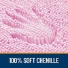image:imageOLANLY Bathroom Rugs Sets 3 Piece Soft Absorbent Chenille Bath Mats and UShaped Contour Toilet Rug Quick Dry Home Decor Accessories Bath Mat Set for Bathroom 30x2024x1624x20 GreyPink