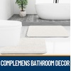 image:imageOLANLY Bathroom Rugs Sets 3 Piece Soft Absorbent Chenille Bath Mats and UShaped Contour Toilet Rug Quick Dry Home Decor Accessories Bath Mat Set for Bathroom 30x2024x1624x20 GreyIvory