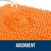 image:imageOLANLY Bathroom Rugs Sets 3 Piece Soft Absorbent Chenille Bath Mats and UShaped Contour Toilet Rug Quick Dry Home Decor Accessories Bath Mat Set for Bathroom 30x2024x1624x20 GreyOrange