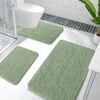 image:imageOLANLY Bathroom Rugs Sets 3 Piece Soft Absorbent Chenille Bath Mats and UShaped Contour Toilet Rug Quick Dry Home Decor Accessories Bath Mat Set for Bathroom 30x2024x1624x20 GreySage Green