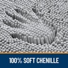 image:imageOLANLY Bathroom Rugs Sets 3 Piece Soft Absorbent Chenille Bath Mats and UShaped Contour Toilet Rug Quick Dry Home Decor Accessories Bath Mat Set for Bathroom 30x2024x1624x20 GreyLight Grey