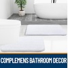 image:imageOLANLY Bathroom Rugs Sets 3 Piece Soft Absorbent Chenille Bath Mats and UShaped Contour Toilet Rug Quick Dry Home Decor Accessories Bath Mat Set for Bathroom 30x2024x1624x20 GreyWhite