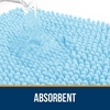 image:imageOLANLY Bathroom Rugs Sets 3 Piece Soft Absorbent Chenille Bath Mats and UShaped Contour Toilet Rug Quick Dry Home Decor Accessories Bath Mat Set for Bathroom 30x2024x1624x20 GreySky Blue