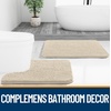 image:imageOLANLY Bathroom Rugs Sets 3 Piece Soft Absorbent Chenille Bath Mats and UShaped Contour Toilet Rug Quick Dry Home Decor Accessories Bath Mat Set for Bathroom 30x2024x1624x20 GreySand
